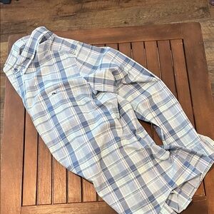 Vineyard vines Blue and White Plaid Button-Up Shirt